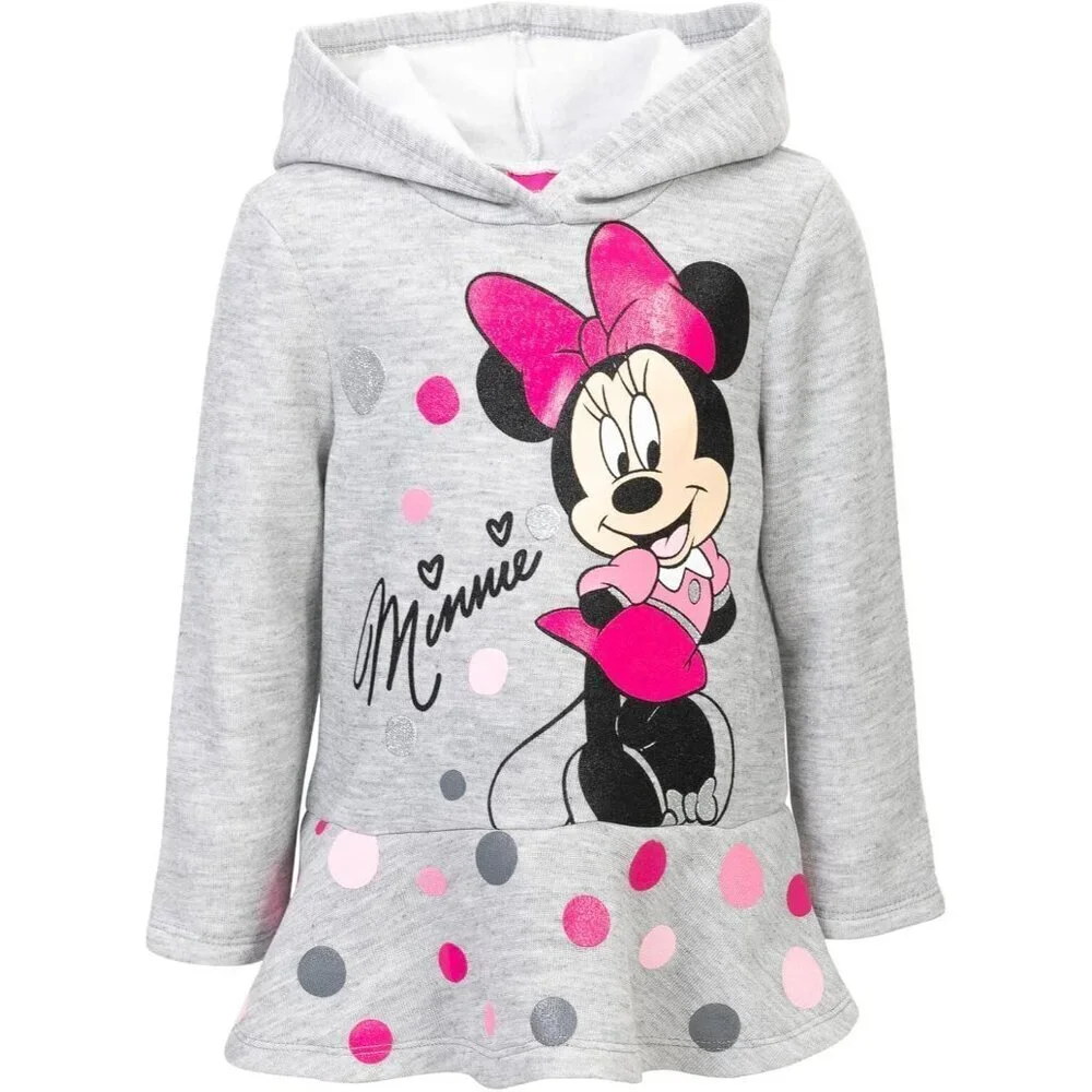 Minnie Mouse Fleece Pullover Crossover Hoodie and Leggings Outfit Set Infant to